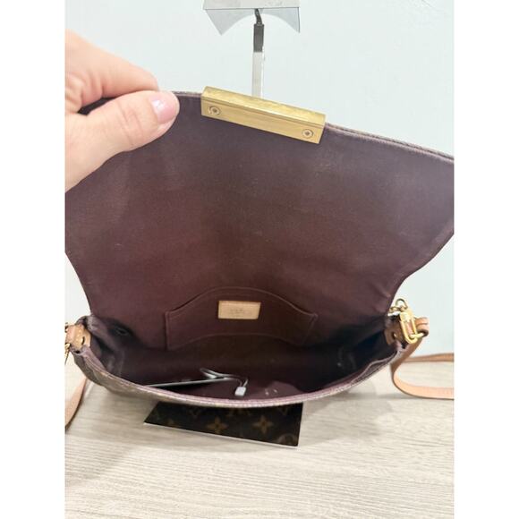 Louis Vuitton Monogram Favorite MM Shoulder Handbag w/ Chain/Leather Strap Brown - Picture 9 of 13